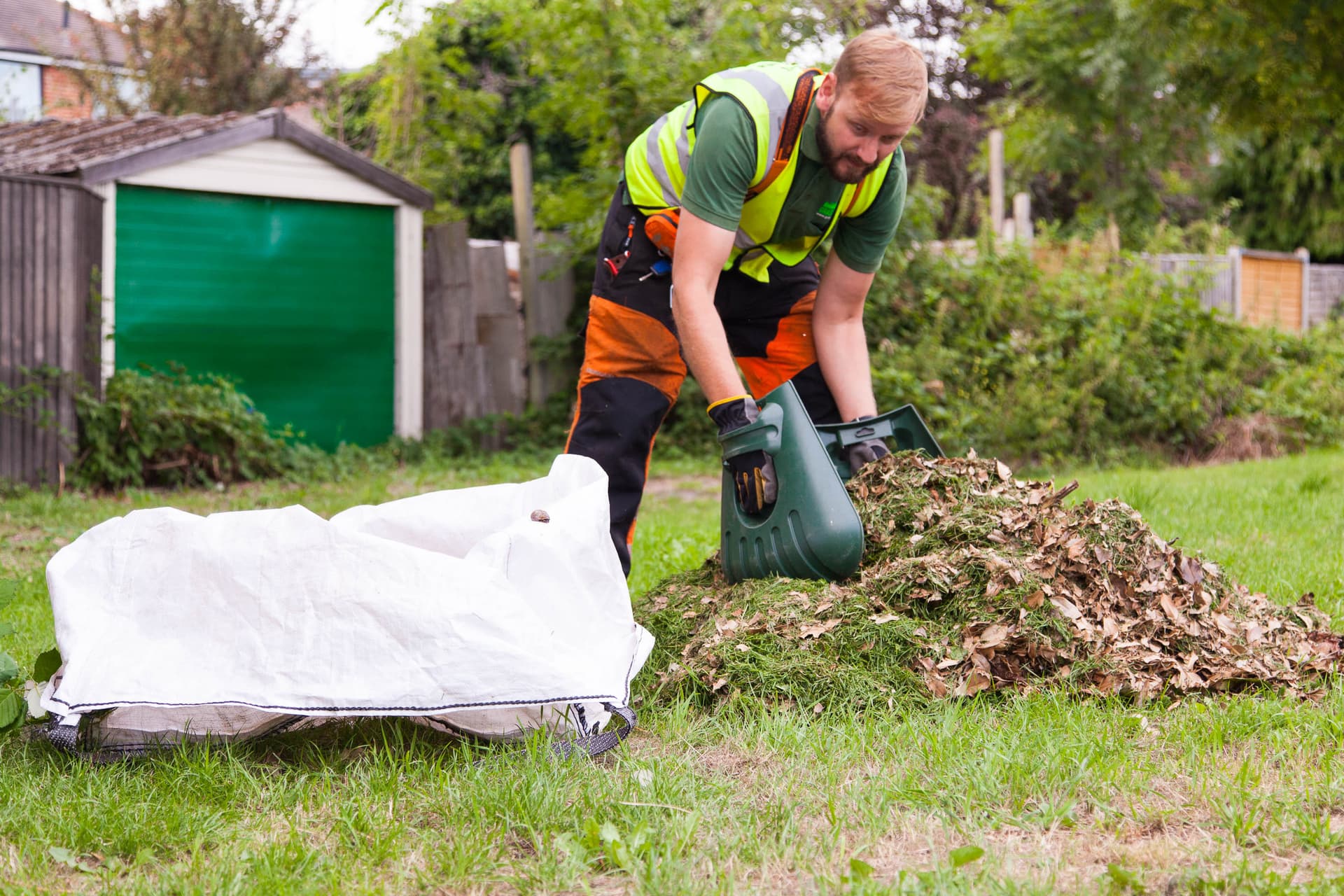 Grass Barbers maintaining a residential communal garden in London