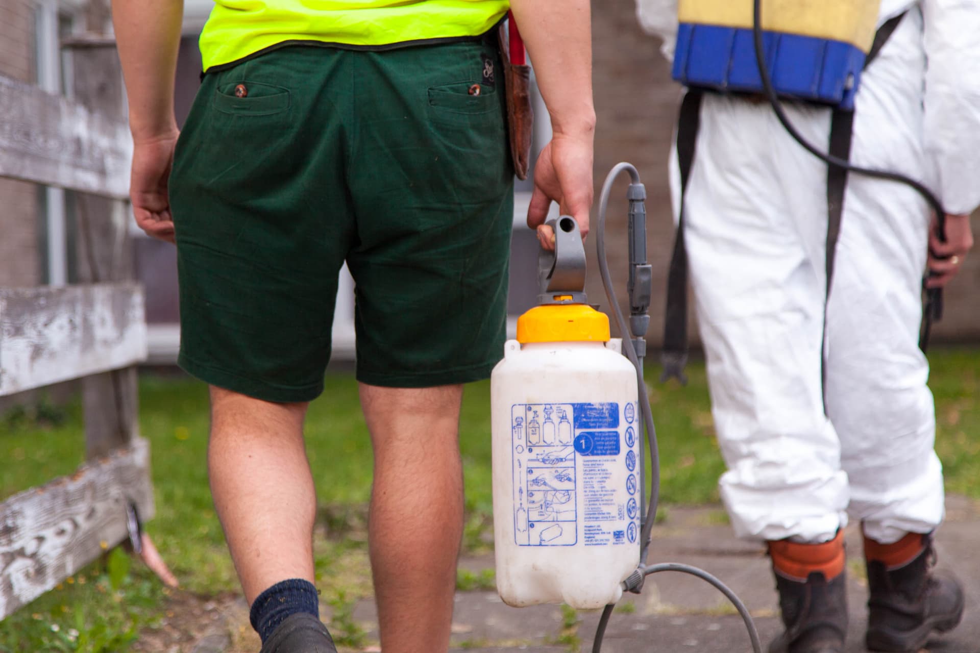 Grass Barbers licensed team providing professional weed control and chemical herbicide application in London and Surrey